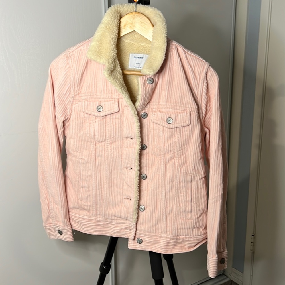 OLD NAVY corduroy jacket Baby pink SP P2P 18